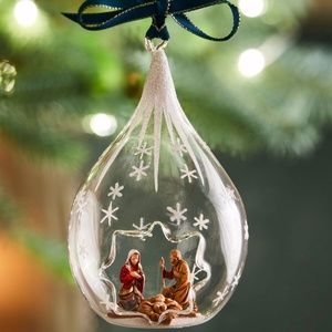 De Carlini Jesus Mary Nativity Christmas Ornament